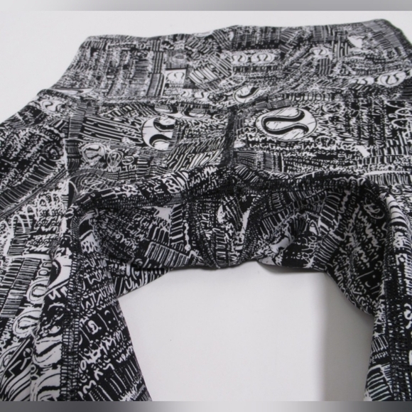 Lululemon Wunder Train High-Rise Tight 25" Tear It Up Alpine White Black Size 8 - Picture 12 of 16